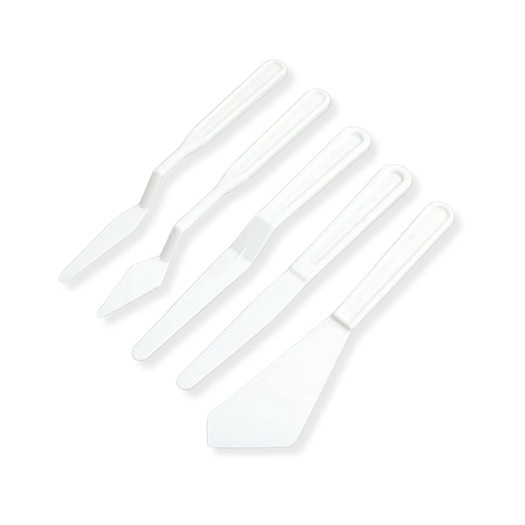 Palette Knives, White Nylon(5 pcs)