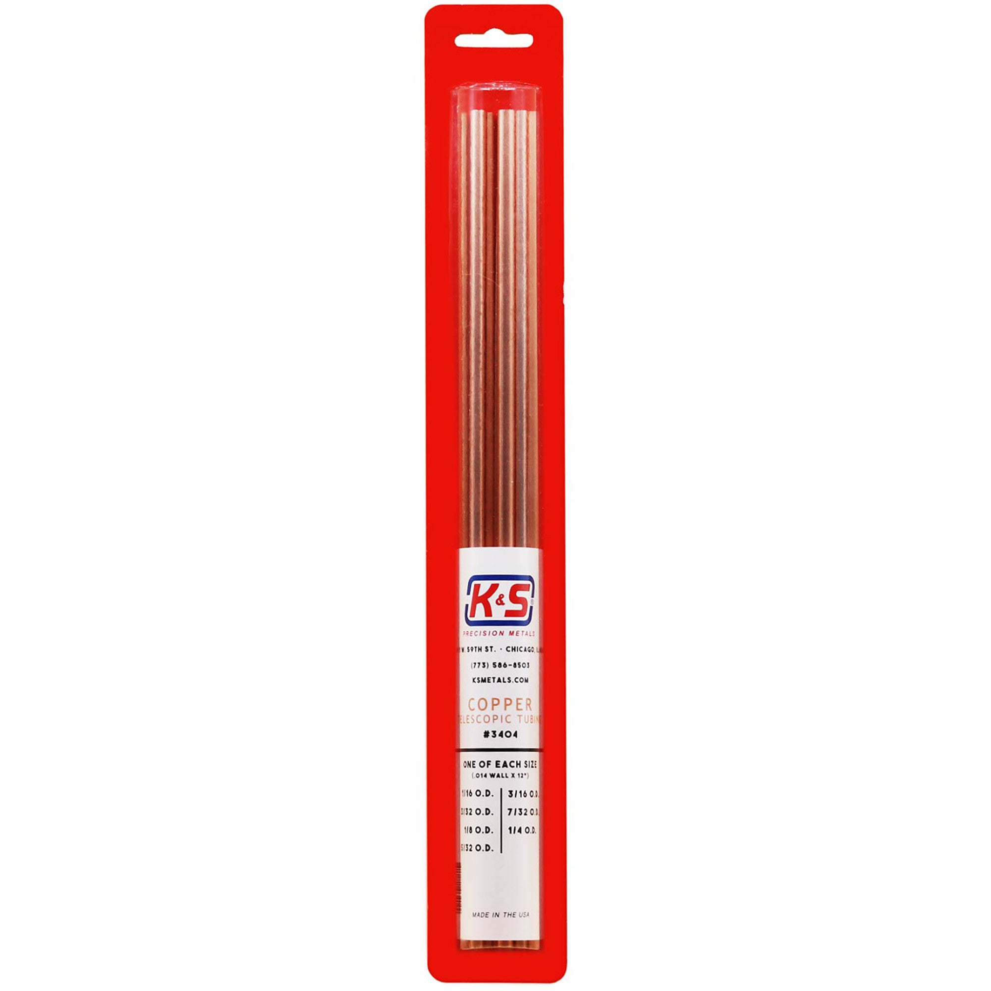 Copper Telescopic Tubing Assortment (12in long) (7 pcs)