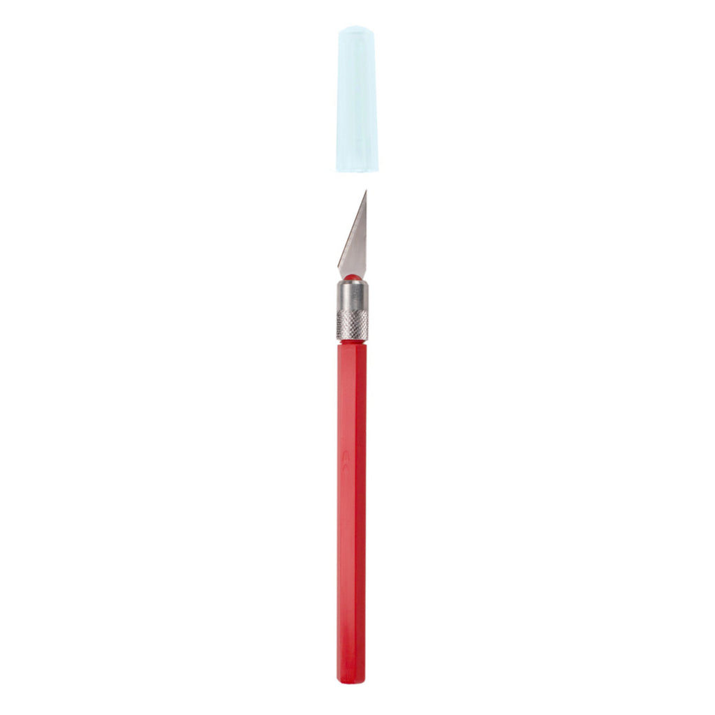 K30 Light Duty Rite-Cut Knife with Safety Cap, Red (Carded)