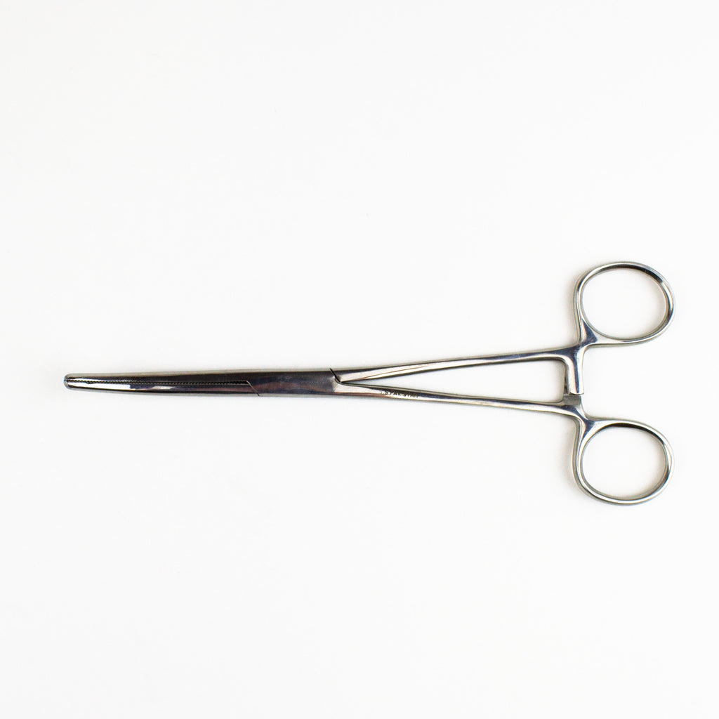 7.5in Curved Nose Stainless Steel Hemostats (Carded)
