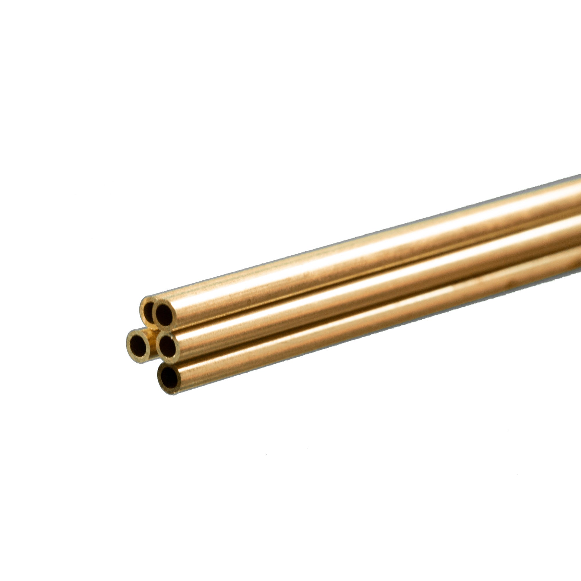 1mm Brass Round Tube, .225mm Wall (300mm long) (4 pcs)