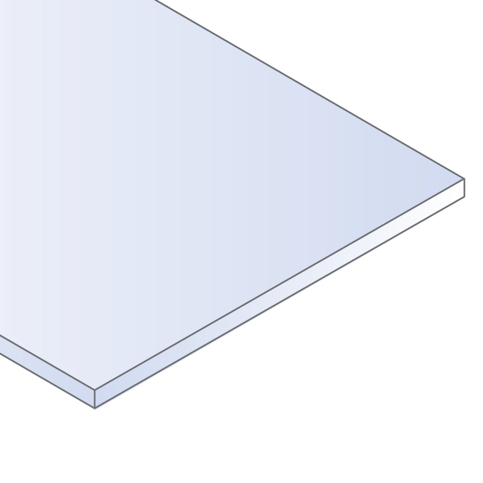 6x12in (~15x30cm) White Sheet .005in (~0.13mm) Thick (3 per pack)