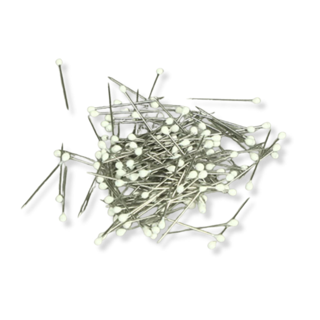 Pins 20mm Long White Top (150 pcs)