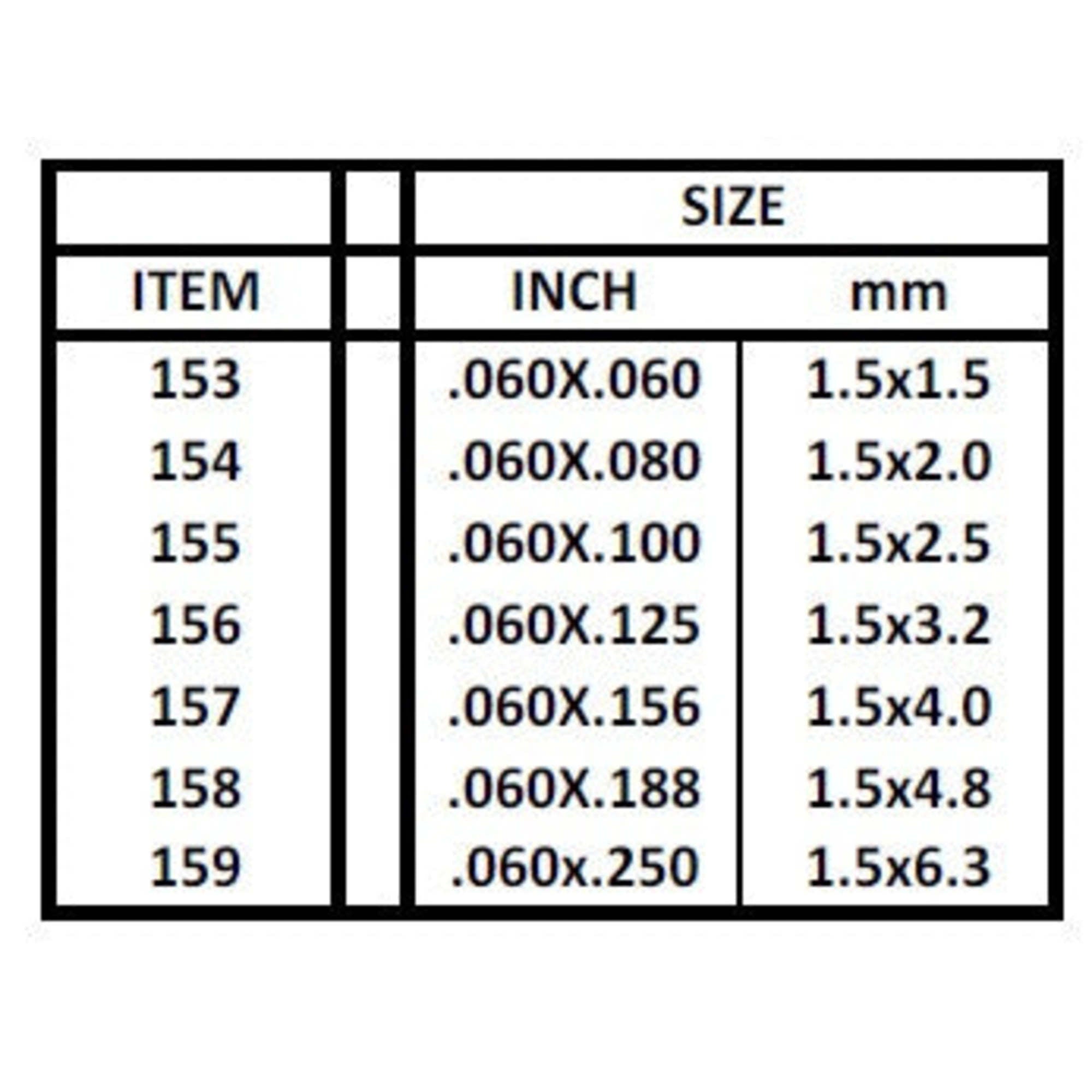 14in (~35cm) Strip .010x.020in (~0.25x0.5mm) (10 per pack)