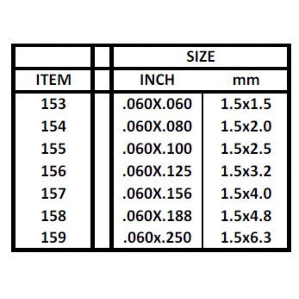 14in (~35cm) Strip .010x.020in (~0.25x0.5mm) (50 per pack)