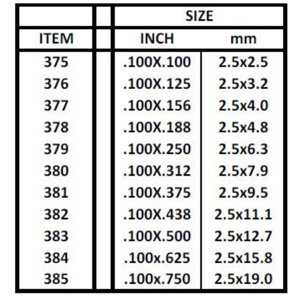 24in (~60cm) Strip .040x.080in (~1.0x2.0mm) (15 per pack)