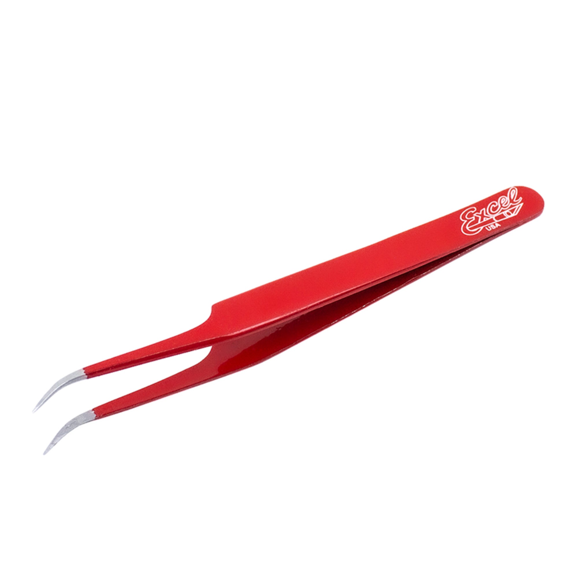 Slant Point Fine Point Tweezers, Red (Carded)