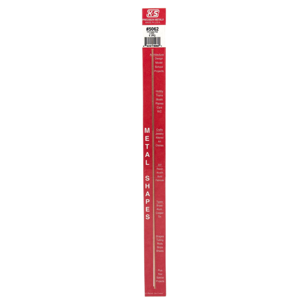 Copper Round Rod 1/16  12in (1 pc)