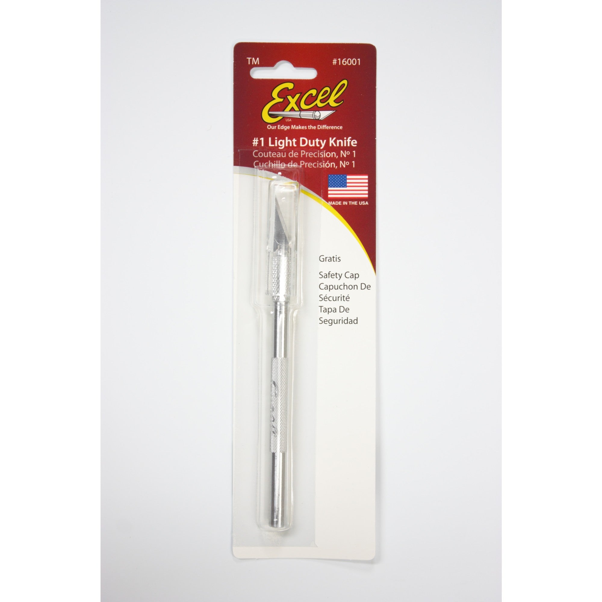 K1 Knife, Light Duty Round Aluminium with Safety Cap (Carded)