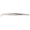 Curved Stainless Steel Tweezers, 4.5in (Carded)