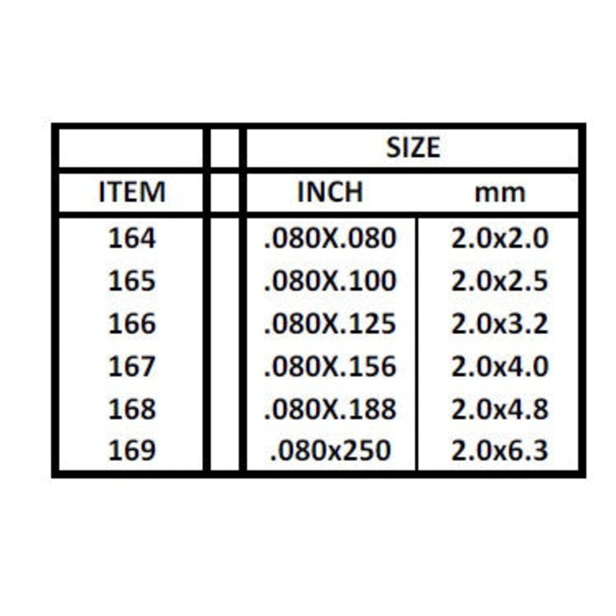 14in (~35cm) Strip .010x.020in (~0.25x0.5mm) (10 per pack)