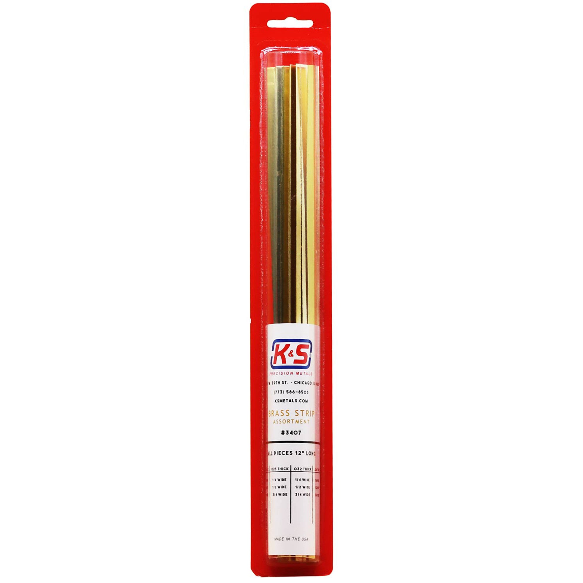 Brass Strip Assortment (12 pcs)