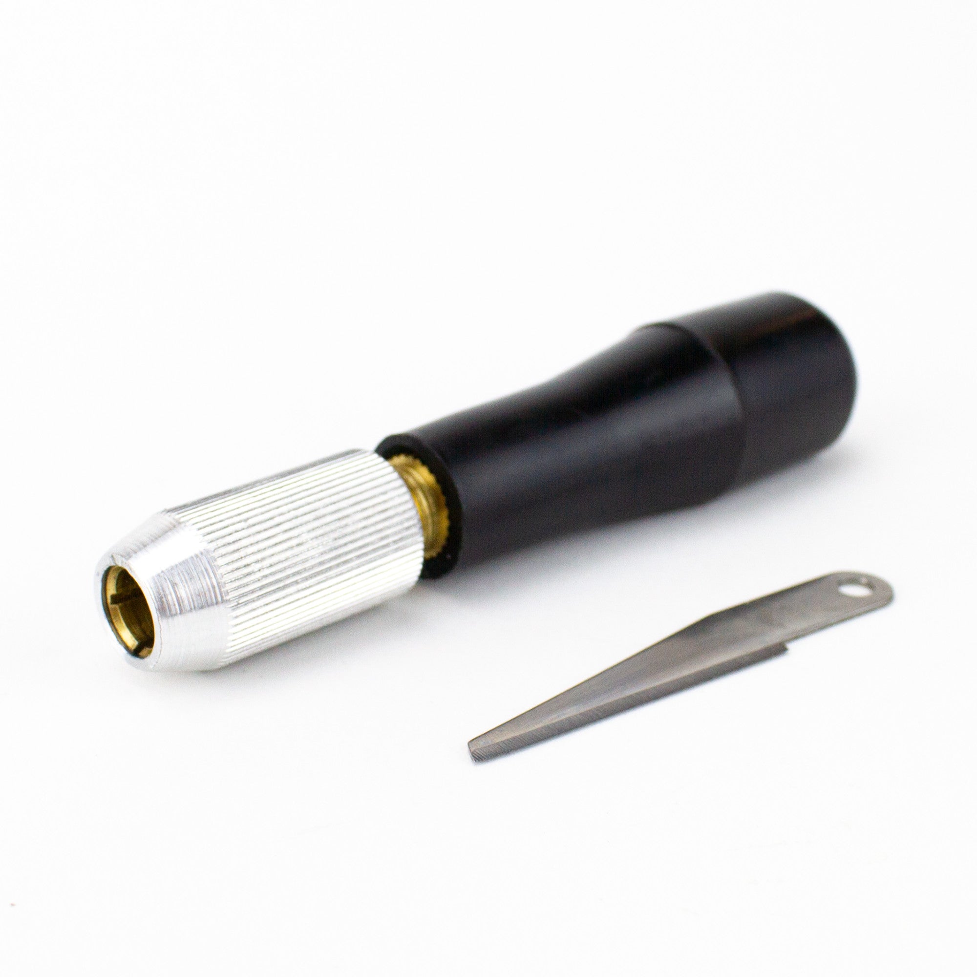 K7 Wood Carving Knife, Black Plastic Handle with Scabbard (Carded)